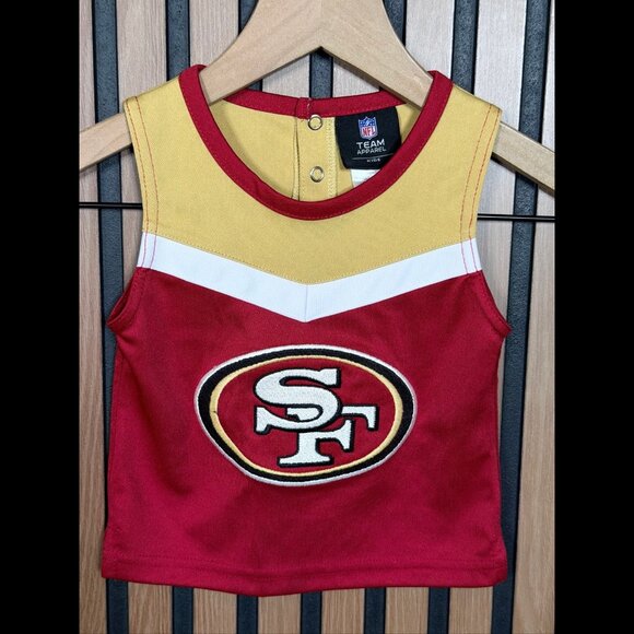 San Francisco 49ers 2T Girls Outerstuff Scarlet Spirit Red Cheerleader Top NFL - Picture 2 of 6